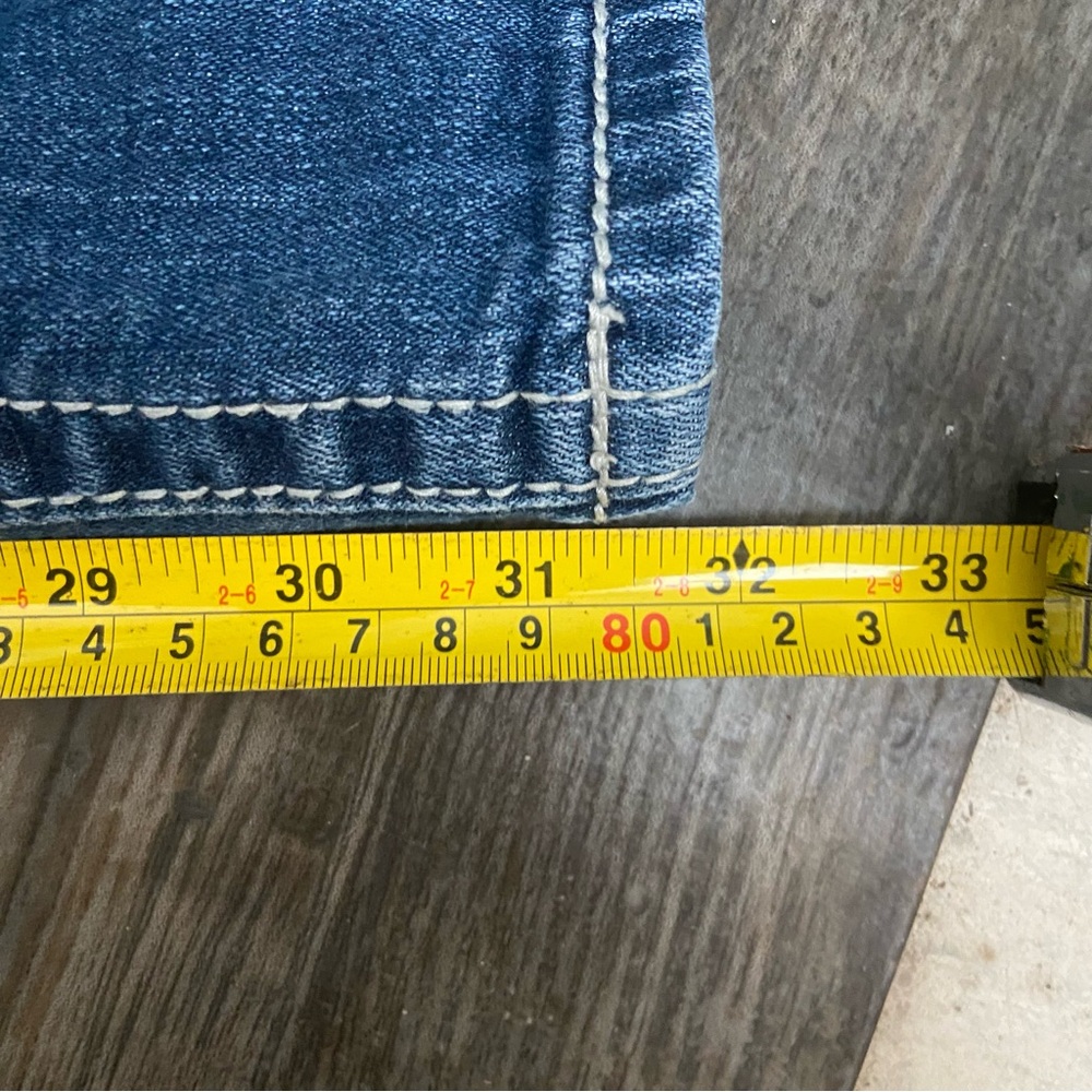 Miss Me Dark Blue Straight Leg Jeans Dark wash Jewled Distressed - Picture 7 of 9